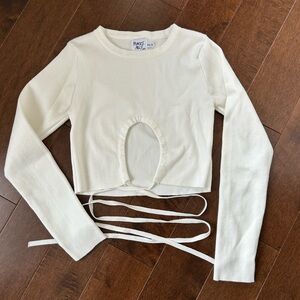 Princess Polly Cream Knit Top